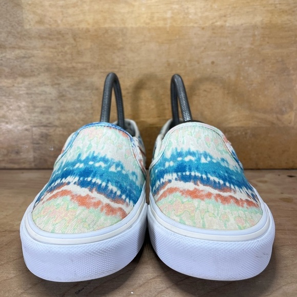 Vans Asher Deluxe Pastel Tie Dye Womens Sz 6.5 Slip On Shoes Sneakers Blue White - Picture 2 of 8